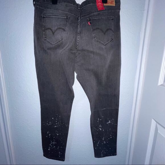 NWT Levi's Sleek Gray 711 Skinny Jean Black Size 20W Comfort - Picture 4 of 5